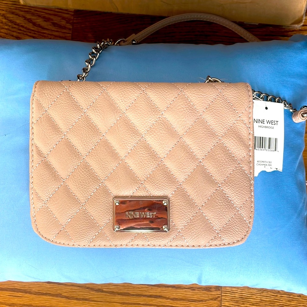 Faux Leather Crossbody, Cream